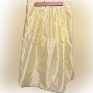 COS Yellow Satin Pleated Skirt – EU 34